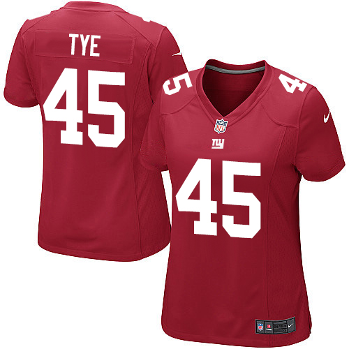 Women's Elite Will Tye Nike Jersey Red Alternate - #45 NFL New York Giants